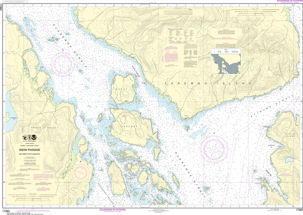 NOAA Chart 17383: Snow Passage (Alaska)