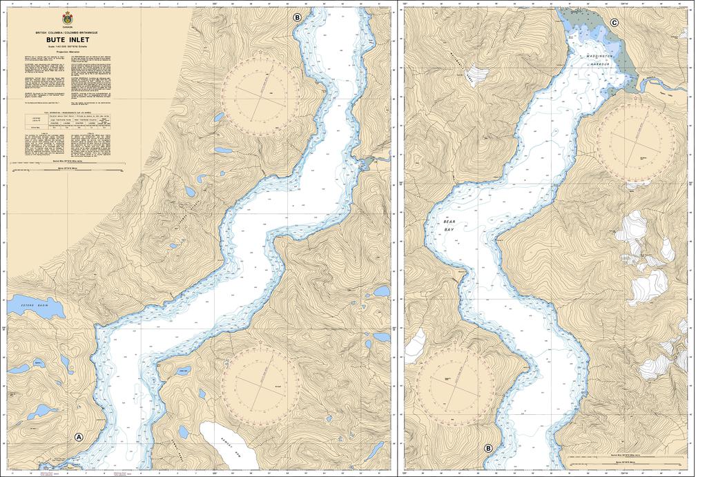 CHS Chart 3542: Bute Inlet