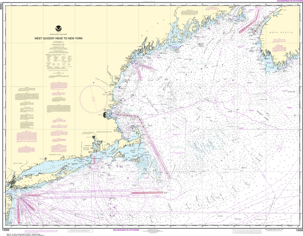 NOAA Chart 13006: West Quoddy Head to New York