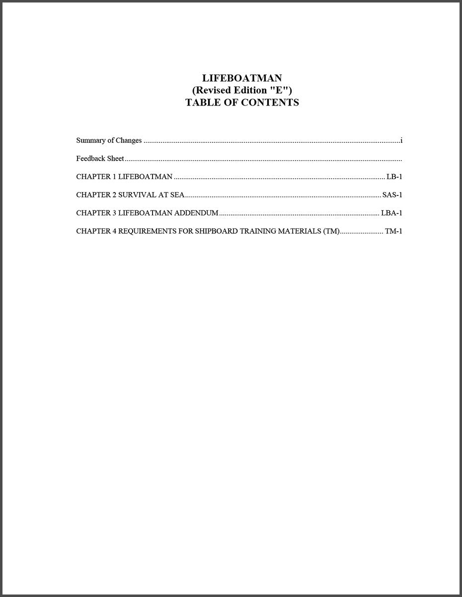 BK-105-1 Lifeboatman Certification Study Guide