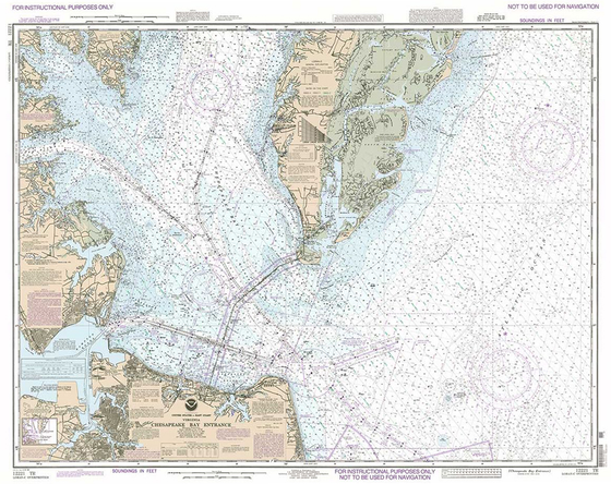Training Chart 12221TR: Chesapeake Bay Entrance